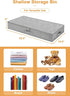 punemi Low Profile Under Bed Storage, 4 Inch Height Underbed Storage Containers With Sturdy Sidewalls & Bottom, Shallow Under Bed Organizer Clothes Storage Bins, Slim Under Couch Sofa Dresser Storage
