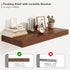 Heimlove 12" Deep Floating Shelves for Wall, 24 Inch Wall Shelf Bathroom Shelves Set of 1, Wall Mounted Shelves for Books Living Room Laundry Room Bedroom Kitchen Home Office, Walnut