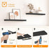 HOOBRO Floating Shelves for Wall, Wall Mounted Shelf Set of 2, 31.5" Hanging Shelf with Invisible Brackets, for Wall in Bathroom, Bedroom, Toilet, Kitchen, Living Room, Office, Black BK80BJP201