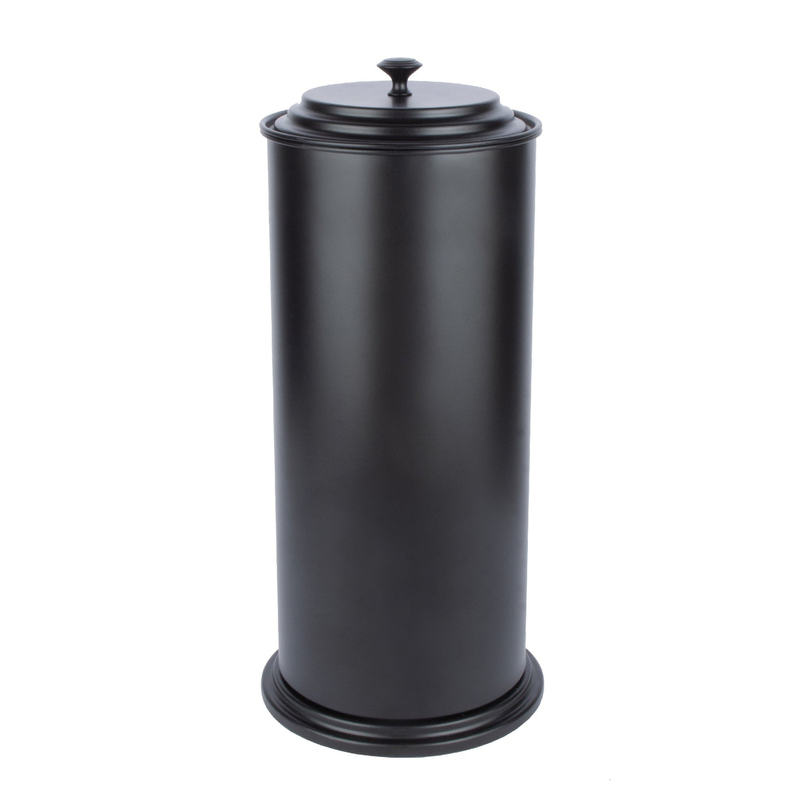 Freestanding Extra Large Toilet Paper Holder (Matte Black Finish)