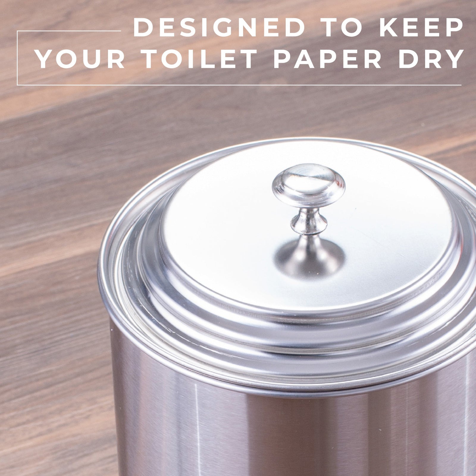 Freestanding Extra Large Toilet Paper Holder  (Stainless Steel Finish)