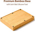 Umilife Bamboo Kitchen Utensils Organizer, 13 Inch Drawer Dividers for Silverware, Extra Deep Holder, with Non-Slip Feet, Wood Caddy for Flatware Cutlery
