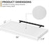 Fun Memories Floating Shelves - 2 Pack 12 Inch Rustic Wooden Wall Shelves - Extra Deeper & Thicker Wall Mounted Storage Shelf for Living Room, Kitchen, Farmhouse - 36" W x 12" D x 1.8" H - White