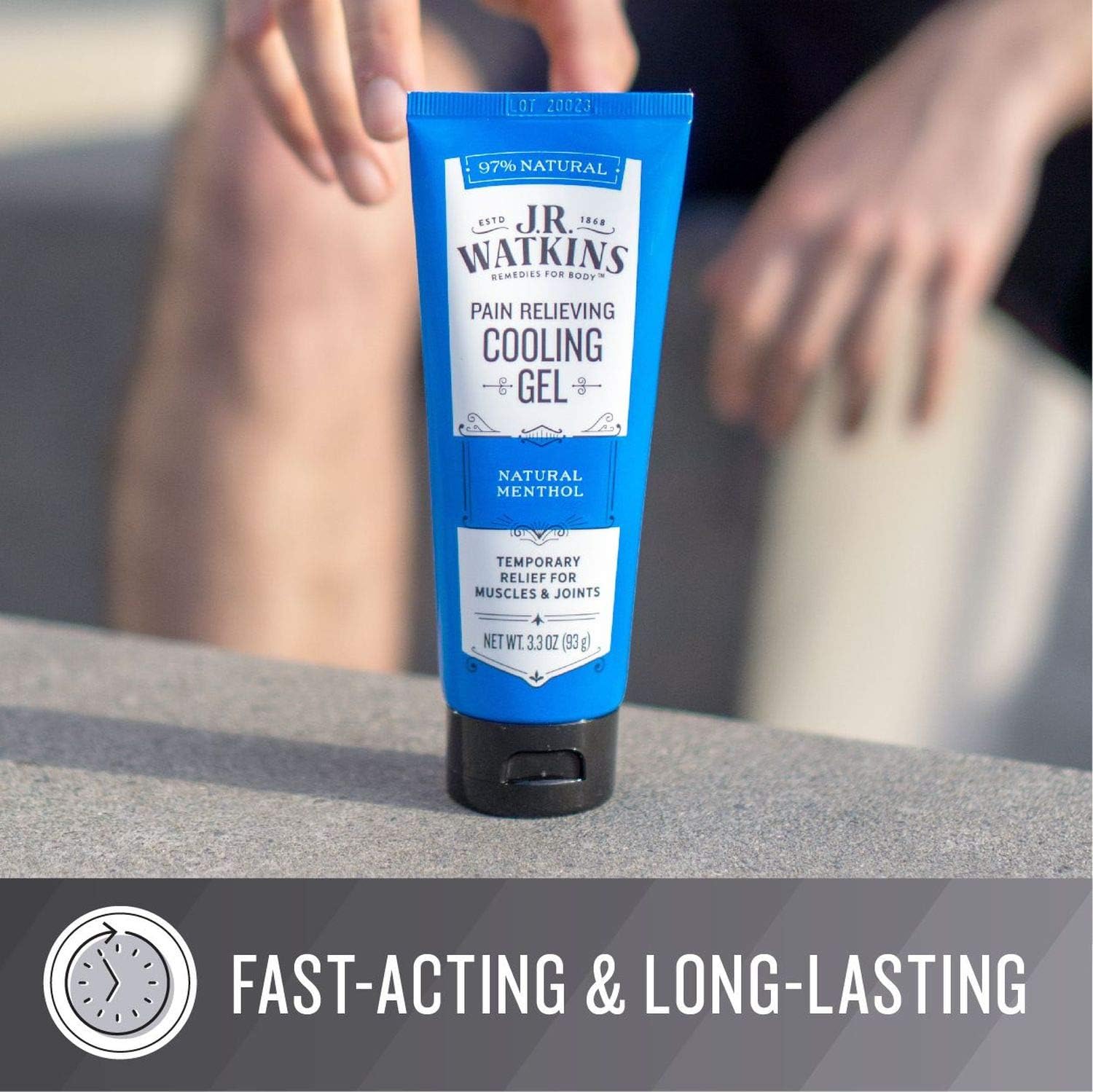 J.R. Watkins Deep Muscle Cooling Gel for Pain Relief (3.3 Oz.)