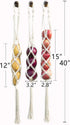 Decocove Hanging Fruit Basket - Boho Basket for Potato, Onion and Fruit Storage - Boho Wall Hanging Decor for Kitchen - Macrame Wall Hanging Basket - Set of 3