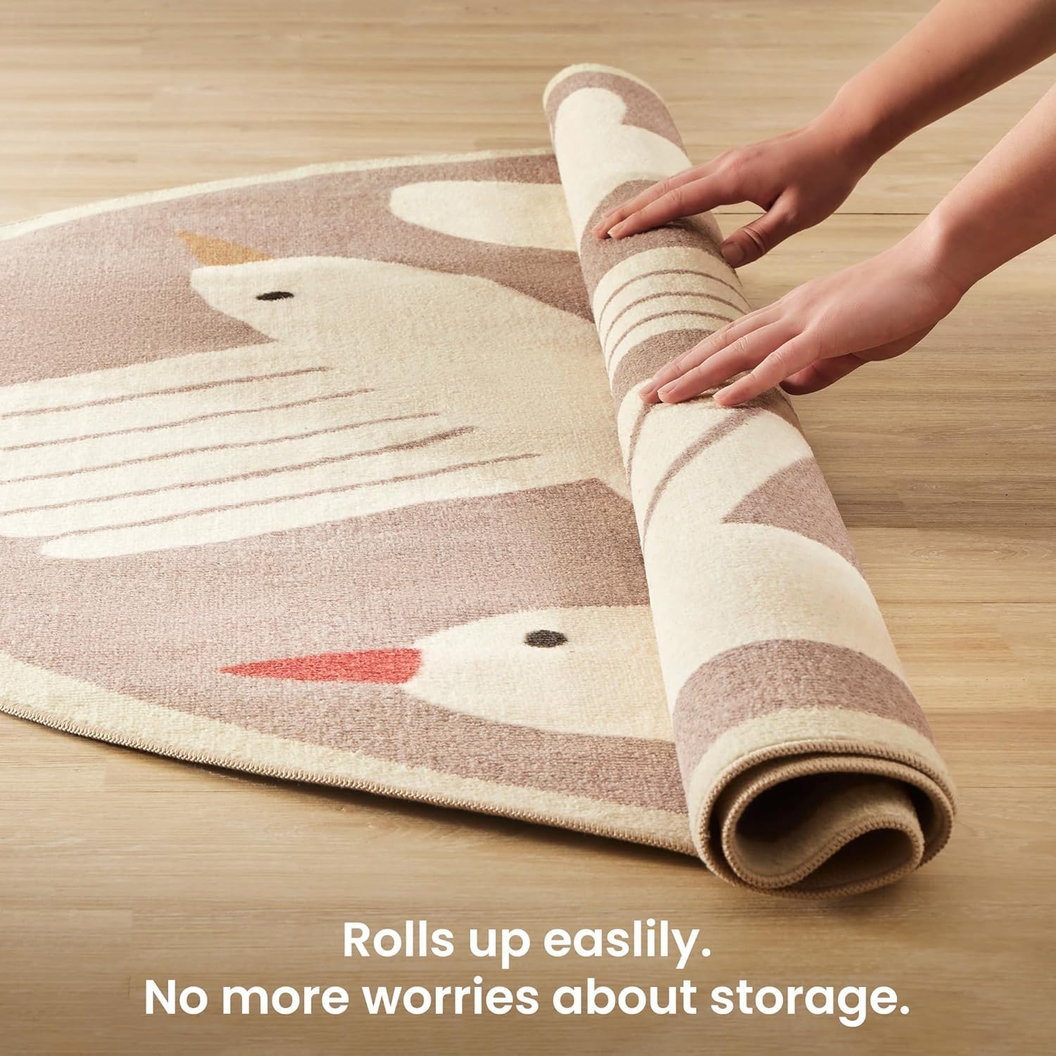 Kids Rugs for Playroom, Non Slip Area Rugs for Bedroom - Flying Bird