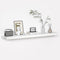 Floating Shelves - 10.3 Inch Deep Wall Shelf for Decor & Storage - Wall Mounted Display Shelving with Invisible Heavy-Duty Metal Bracket - 48" W x 10.3" D x 1.8" H - Set of 1 - Rustic White