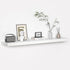 Floating Shelves - 10.3 Inch Deep Wall Shelf for Decor & Storage - Wall Mounted Display Shelving with Invisible Heavy-Duty Metal Bracket - 48" W x 10.3" D x 1.8" H - Set of 1 - Rustic White