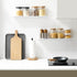 JOOM White Metal Floating Shelf - Small Bathroom Display Shelf for Wall Storage (White, 16 in)