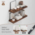 Heimlove 36 Inch Long Floating Shelf for Wall, 12" Deep Floating Shelves Wall Shelves for Bedroom Living Room Bedroom,Wall Mounted Shelves for Storage Book Decor, Set of 2, Rustic Brown
