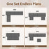 HOOOWOOO Modular Sectional Sofa Couch,Matching Free Combination Cloud Couch Armless Chair(Black Corduroy)