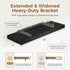 Black Floating Shelves 36 Inch Long, 12 Inch Deep Floating Shelves for Wall, 36 x 12 Shelves for Wall Storage & Display, 2" Thick Floating Shelf for Bathroom, Living Room, Bedroom, Set of 2