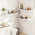 White Floating Shelves for Wall, 36 Inch X 12 Deep Shelves for Room Wall Mounted，2" Thick Heavy Duty Holds 65lbs Floating Shelf for Bedroom Bathroom Kitchen Laundry Room, Set of 2