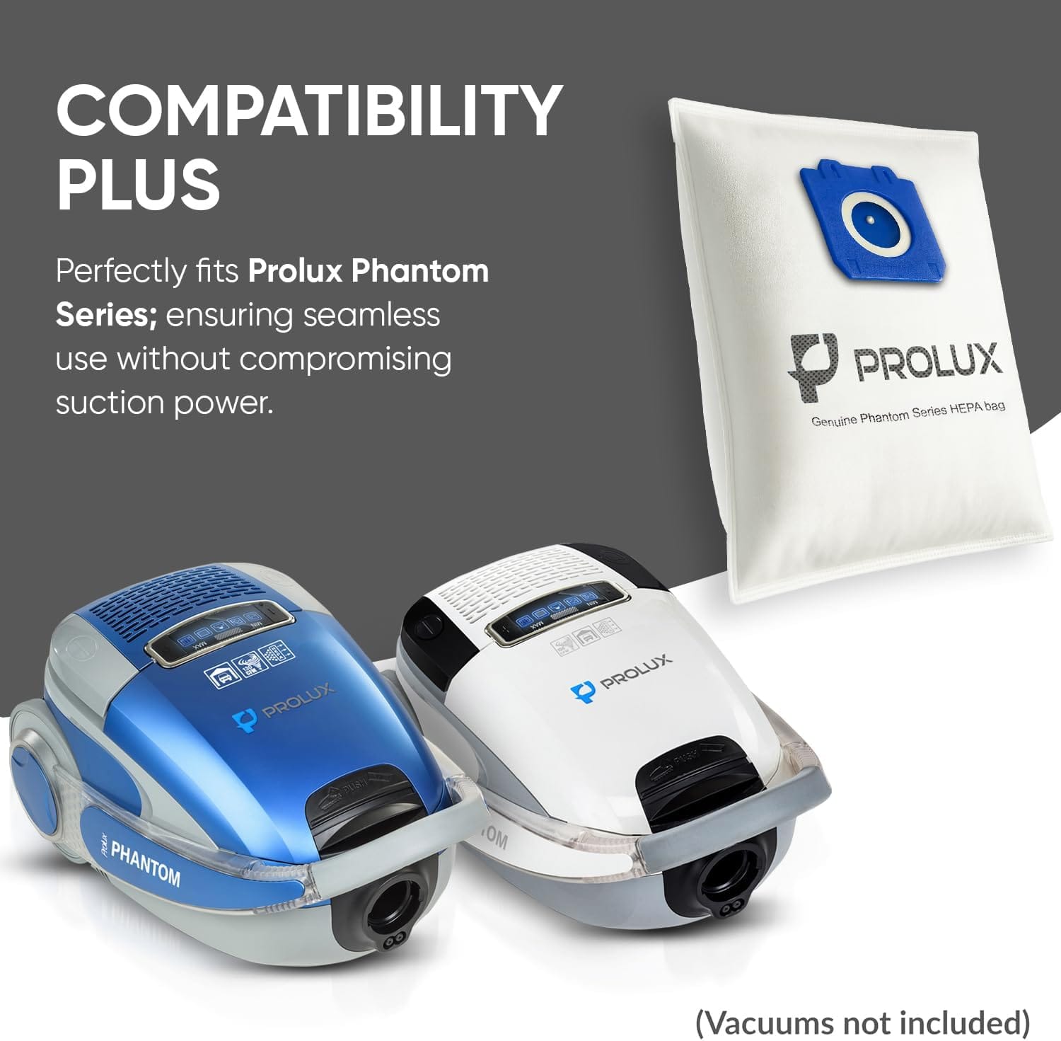 6 Pack of HEPA Bags and 2 Post Filters for the Prolux Phantom and TerraVac Canister Vacuum Cleaners