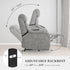 Power Lift Chair Recliners for Elderly, Leathaire Modern Adult Power Lift Chair Overstuffed Electric Lift Recliner Chair with Side Pocket for Living Room Bedroom (Light Gray)