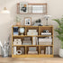 Tangkula 8-Cube Bookcase, Wood 3 Tier Open Storage Bookshelf, Modern Multipurpose Display Cabinet for Living Room, Study, Reading Nook, 48 x 12.5 x 36.5 Inch, Burlywood