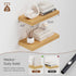 Heimlove 12" Deep Floating Shelves for Wall, 24 Inch Wall Shelf Bathroom Shelves Set of 2, Wall Mounted Shelves for Books Living Room Laundry Room Bedroom Kitchen Home Office, Oak