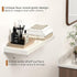 Floating Shelves - 24 Inch Rustic Wooden Wall Shelves - Extra Deeper & Thicker Wall Mounted Storage Shelf for Living Room, Kitchen, Farmhouse - 24" W x 9" D x 1.6" H - Rustic White, 2 Pack