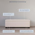 BELLEZE 47 Inch Storage Ottoman, Linen Storage Bench for Bedroom, Living Room, Entryway, Hallway, Foot Rest, Support 300lbs - Beige