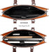 Genuine Leather Business Briefcase 15.6 Inch Laptop Bag Multi Compartment