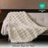 BENVWE Faux Fur Throw Blanket for Couch - Thickened Fluffy Soft Bubble Blanket for Living Room Home Decor - Mothers Day Birthday Gifts for Women Men, Cream White, 50" x 60", 1300GSM