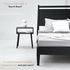 NTC Solid Oak Zoe Nightstand, Mid Century Modern Side Table Bedroom, Bedside Furniture, Night Stand, End Table, Easy Assembly - Burnt Black