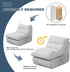 Misolant Bean Bag Chairs，Big Corduroy Fabric Sofa Bean Bag Chair for Adults and Teens with High-Resilience Sponge, Non-Slip Base Floor Lounge Sofa for Home, Living Room, Bedroom, Gaming Light Gray