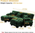 Modular Sectional Sofa, Comfy Cloud Couch 3 Seater Couch with Ottoman, Sectional Couches for Living Room, Modern Chenille U Shaped Couches, Sleeper Deep Seat Sofa with Throw Pillows, Green