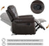 CANMOV Leather Recliner Chair, Classic and Traditional Manual Recliner Chair with Comfortable Arms and Back Single Sofa for Living Room, Dark Grey