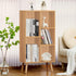 LEYAOYAO Wooden 5 Cube Bookshelf, Natural 3 Tier Book Shelf with Legs, Modern Open Storage Organizer,Boho Bookcase,Display Cabinet Shelf Free Standing Bookshelves for Bedroom,Living Room,Study