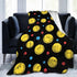 Smiley Face Throw Blanket Soft Smiley Fleece Blanket Men Women Gift for Kids Boys Girls for Party Couch Sofa Bed Deco Blankets 60x50 Inches