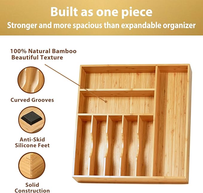 Umilife Large Kitchen Drawer Organizer, 19