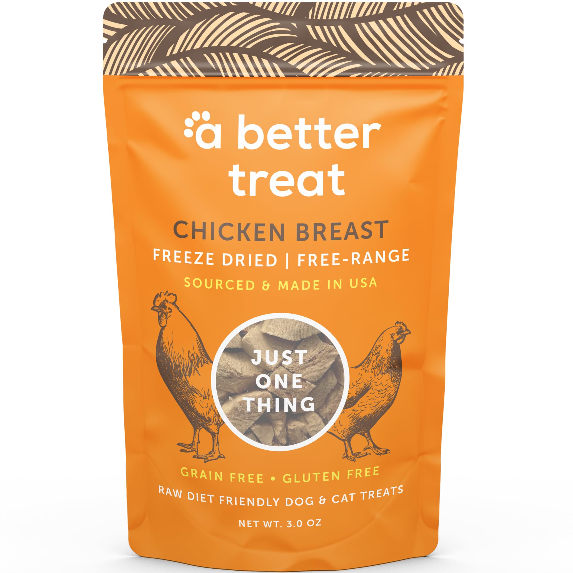 A Better Treat - Freeze Dried Raw Chicken Treats, 3 oz (Case of 6) - Gluten & Wheat Free