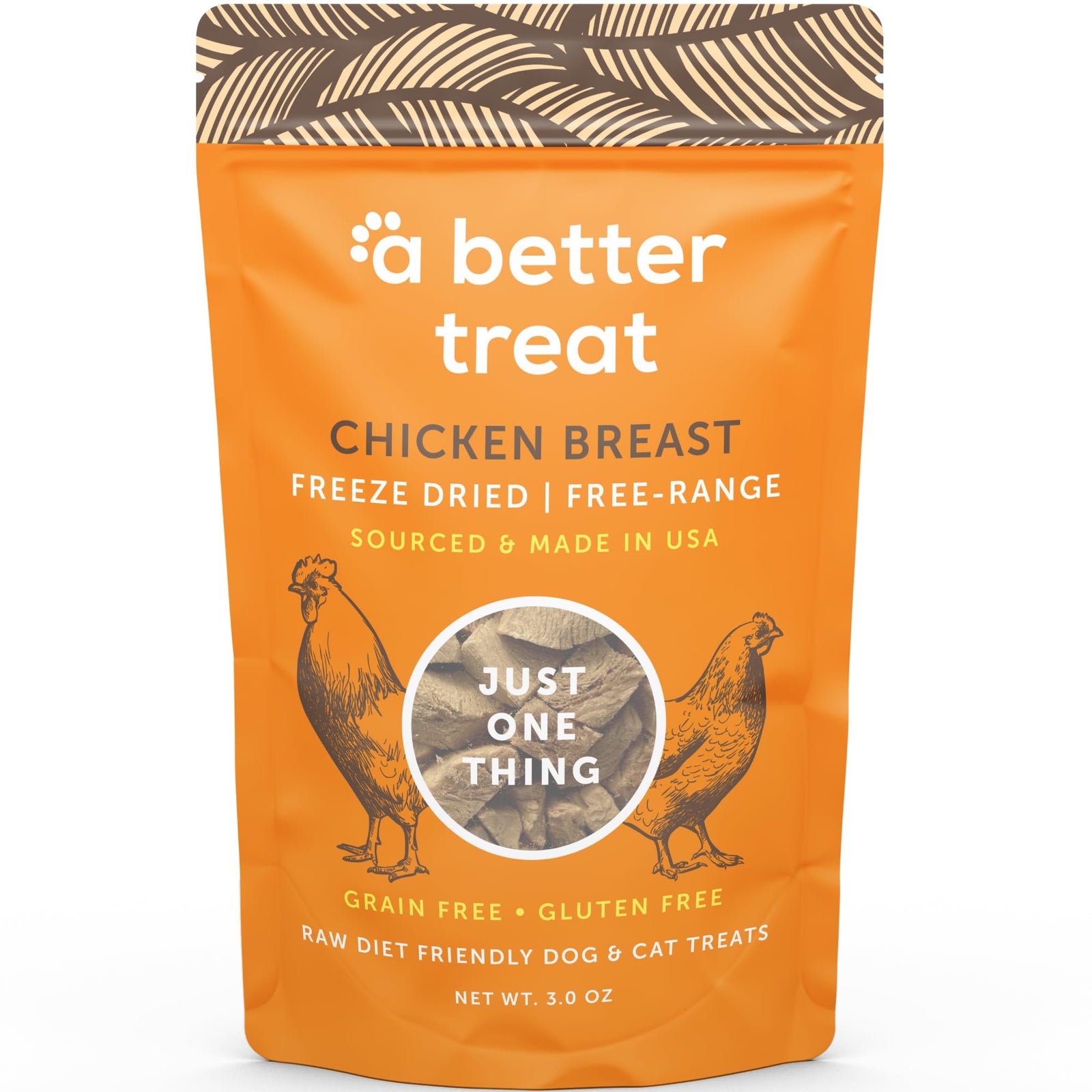 A Better Treat - Freeze Dried Raw Chicken Treats, 3 oz (Case of 6) - Gluten & Wheat Free