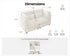 Oversized Modular Sofa, Extra Deep Cloud Chenille Sectional Couch with Ottoman Chaise, Fluffy Chenille 2 Seater Sofa Bed for Living Room, Villa (Loveseat Sofa, Chenille White)