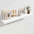 White Floating Shelves 48 Inch Long, 8 Deep Floating Shelves for Wall, Rustic 48" Long Fireplace Mantel, Large 48 x 8 Wall Shelves for Bedroom, Living Room, Bathroom, White Deep Shelves Set of 1