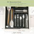 Premium Silverware, Flatware and Utensil Organizer for Kitchen Drawers, Food-Safe Contract Grade, Expandable from 10.5 to 19 In, Black Bamboo
