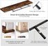 Fun Memories 55 Inch Floating Shelves - 9 Inch Deep Rustic Wooden Wall Shelves - Extra Deeper & Thicker Wall Mounted Storage Shelf for Living Room, Kitchen, Farmhouse - 55" W x 9" D x 1.8" H - Brown