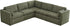 CHITA Oversized Modular Sectional Sofa Set, FSC Certified Extra Large 5 Seat V Shaped Cloud Couch for Living Room, 106 inch Width, 4 Seater and 1 Middle Corner, Moss Green