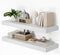 Heimlove 36 Inch Long Floating Shelf for Wall, 12" Deep White Floating Shelves Wall Shelves for Bedroom Living Room Bedroom, Wall Mounted Shelves for Storage Book Decor, Set of 2