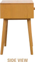 NTC Solid Oak Lux Nightstand with Drawer, Mid Century Modern Side Table Bedroom, Bedside Furniture, Night Stand, End Table, Easy Assembly - Rustic Oak