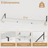 Heimlove 48 Inch Large Floating Bookshelves Set of 3,White Wall Mounted Bookshelves,Heavy Duty Wooden Shelves for Living Room,Bedroom,Kitchen,Laundry Room Storage & Decor