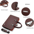 Genuine Leather Business Briefcase 15.6 Inch Laptop Bag Multi Compartment