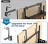 bukfen Over the Door Pantry Organizer, 6-Tier Adjustable Wooden Basket Kitchen Pantry Door Organization and Storage, Heavy-Duty Metal Hanging Kitchen Spice Rack,D6.3 x W17.71 x H50.60 inch,1 Pack