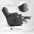 Power Lift Recliner Chair for Elderly with Extended Footrest, Infinite Position Lay Flat Recliner Chair for Adult W/Massage & Heating, Adjustable Headrest, 3-Motor Zero Gravity,Cup Holder, Fabric