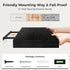 Black Floating Shelves 36 Inch Long, 12 Inch Deep Floating Shelves for Wall, 36 x 12 Shelves for Wall Storage & Display, 2" Thick Floating Shelf for Bathroom, Living Room, Bedroom, Set of 2