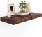 Heimlove Bathroom 12'' Deep Floating Shelves for Wall - Shelf Over Toilet Wall Mounted Farmhouse 24 inches,Wood Floating Shelves Decor & Storage Set of 1,Rustic Brown