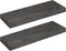 HOOBRO Floating Shelves for Wall, Wall Mounted Shelf Set of 2, 23.6" Hanging Shelf with Invisible Brackets, for Wall in Bathroom, Bedroom, Toilet, Kitchen, Living Room, Office, Charcoal Gray BC60BJ01