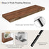 Heimlove 12" Deep Floating Shelves for Wall, 24 Inch Wall Shelf Bathroom Shelves Set of 1, Wall Mounted Shelves for Books Living Room Laundry Room Bedroom Kitchen Home Office, Walnut