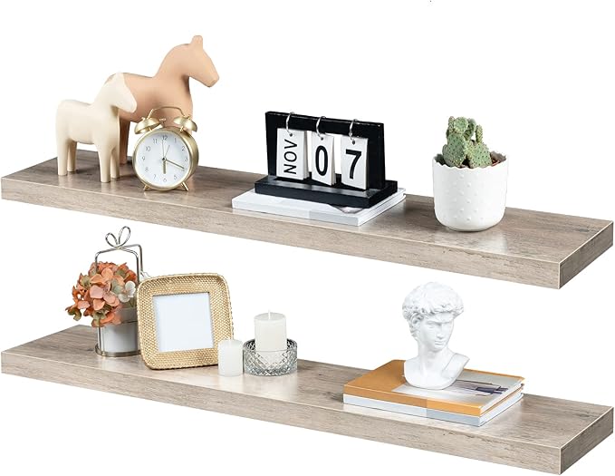 HOOBRO Floating Shelves for Wall, Wall Mounted Shelf Set of 2, 39.4